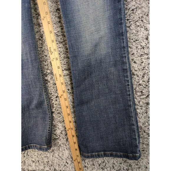 WRANGLER Boot Cut Womens Jeans Size 5/28x31 Dark Wash Country Cowgirl Rodeo Blue - Picture 5 of 10